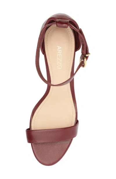 Arezzo Women's Isabelli High Heel Buckle Stiletto Sandals In Burgundy