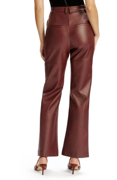 Bardot Karson Faux Leather Pant In Burgundy