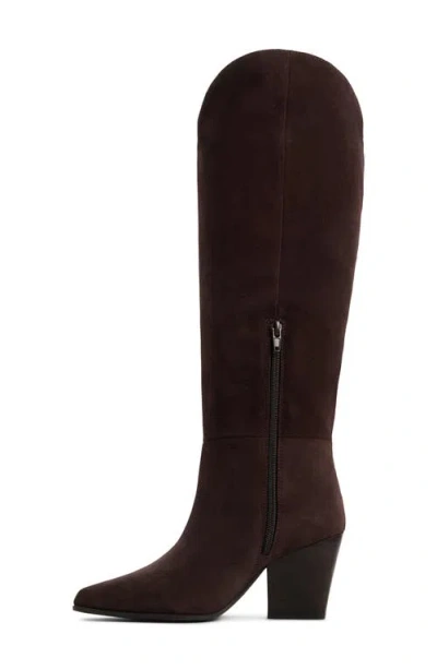 Aldo Women's Kaely Knee-high Tall Western Boots In Brown