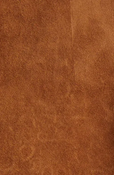 St John St. John Ojai Sequin & Bead Embellished Suede Jacket In Gold