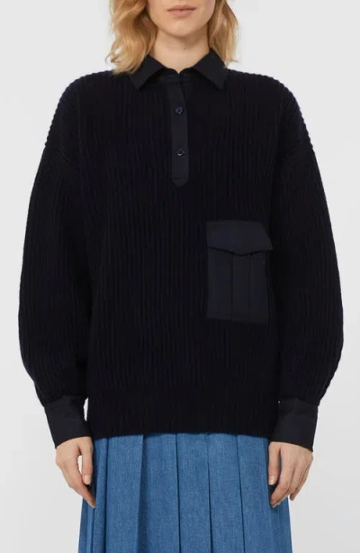 Weekend Max Mara Sweater In Wool And Cashmere In Blue