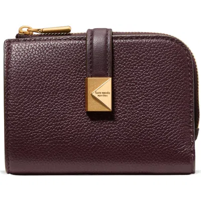 Kate Spade Deco Small Compact Wallet In Brown