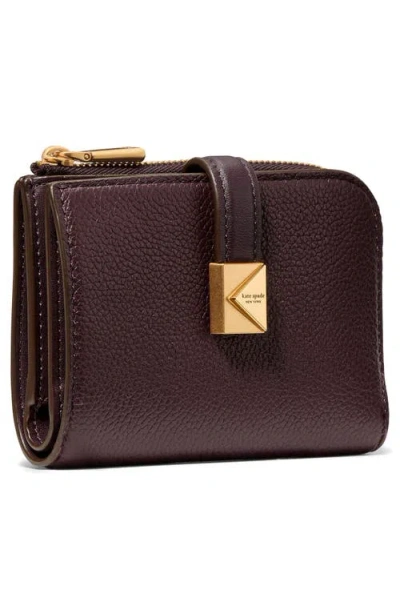 Kate Spade Deco Small Compact Wallet In Brown