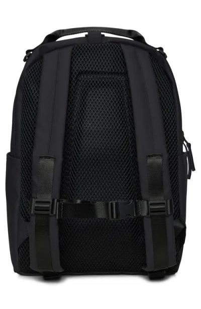 Rains Waterproof Clip Front Backpack In Black