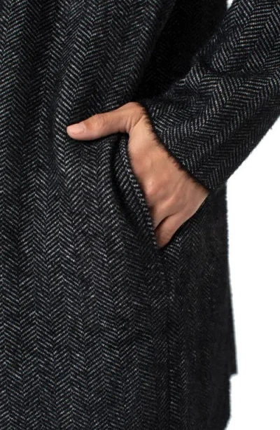 Liverpool Los Angeles Coatigan Open Front Cardigan Sweater In Black