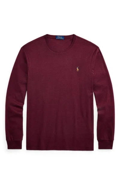 Polo Ralph Lauren Soft Touch Long Sleeve T-shirt In Burgundy