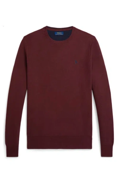 Polo Ralph Lauren Men's Textured Cotton Crewneck Sweater In Red