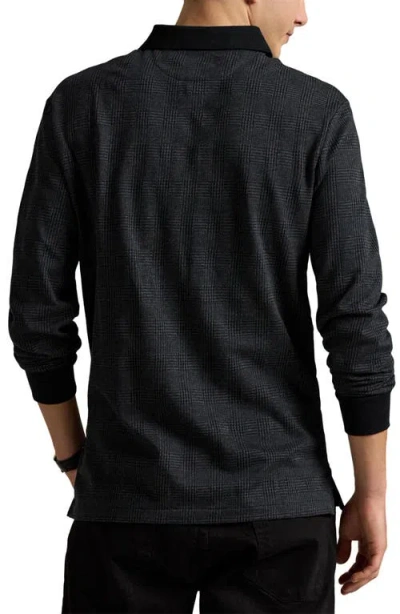 Polo Ralph Lauren Men's Classic-fit Glen Plaid Jersey Polo Shirt In Black