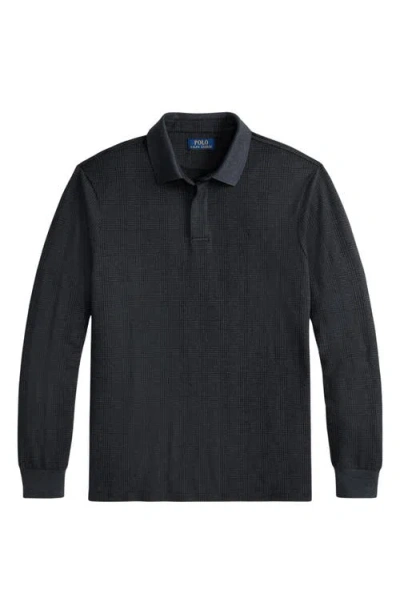 Polo Ralph Lauren Men's Classic-fit Glen Plaid Jersey Polo Shirt In Black