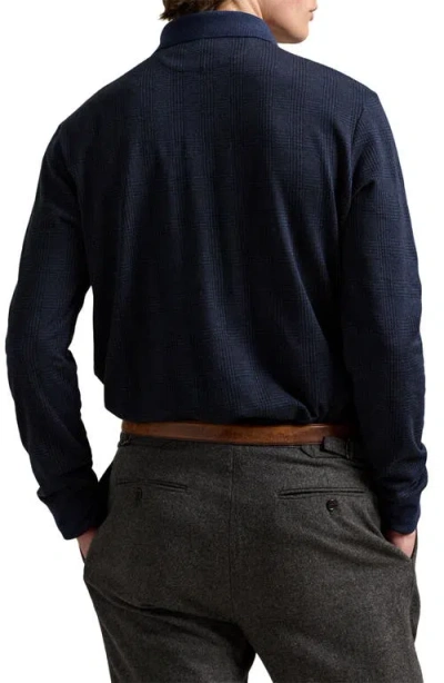 Polo Ralph Lauren Men's Classic-fit Glen Plaid Jersey Polo Shirt In Blue