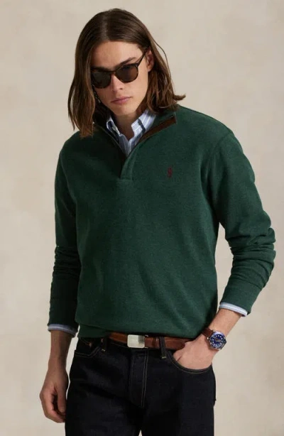 Polo Ralph Lauren Long Sleeve Quarter Zip Pullover In Green