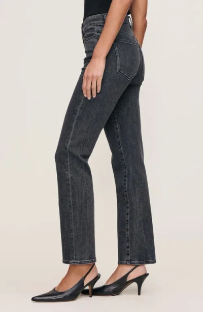 Dl1961 Halle Straight High Rise Instasculpt Jeans In Nightshade In Black
