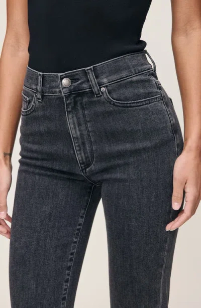 Dl1961 Halle Straight High Rise Instasculpt Jeans In Nightshade In Black