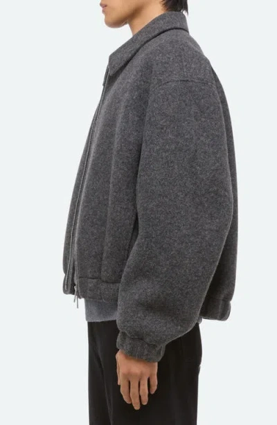 Helmut Lang Shell Relaxed Fit Bomber Jacket In Gray