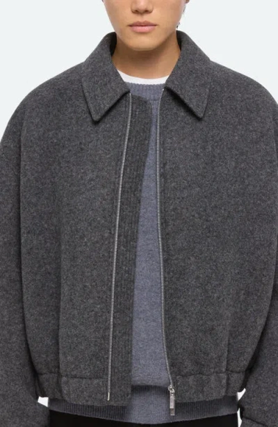 Helmut Lang Shell Relaxed Fit Bomber Jacket In Gray