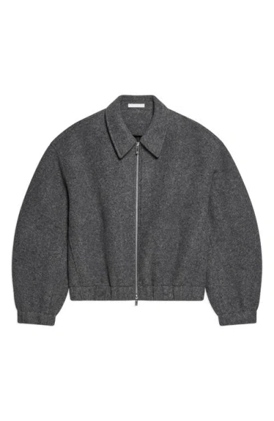 Helmut Lang Shell Relaxed Fit Bomber Jacket In Gray