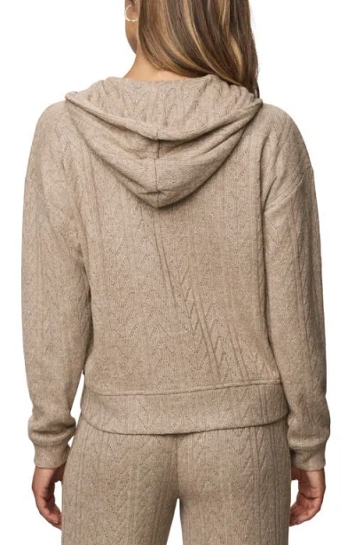 Splendid Sweatersoft Zippered Hoodie In Neutral