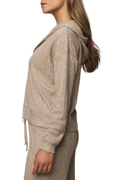 Splendid Sweatersoft Zippered Hoodie In Neutral