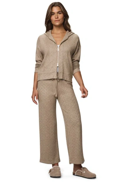 Splendid Sweatersoft Zippered Hoodie In Neutral