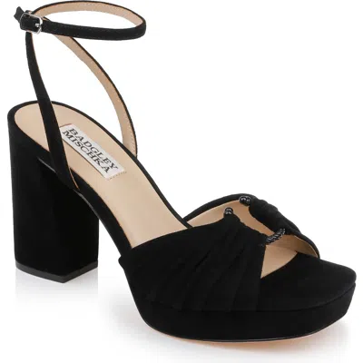 Badgley Mischka Collection Veda Ankle Strap Platform Sandal In Black