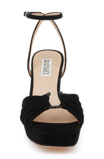 Badgley Mischka Collection Veda Ankle Strap Platform Sandal In Black