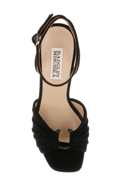 Badgley Mischka Collection Veda Ankle Strap Platform Sandal In Black