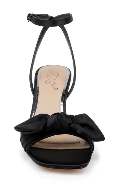 Jewel Badgley Mischka Women's Emeli Bow Square Toe Sandals In Black