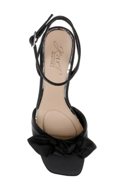 Jewel Badgley Mischka Women's Emeli Bow Square Toe Sandals In Black