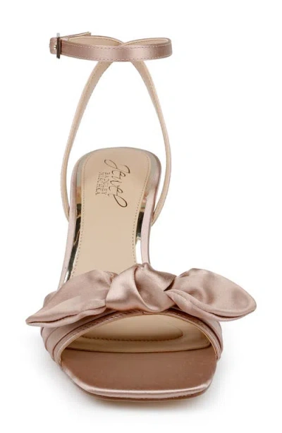 Jewel Badgley Mischka Women's Emeli Bow Square Toe Sandals In Brown