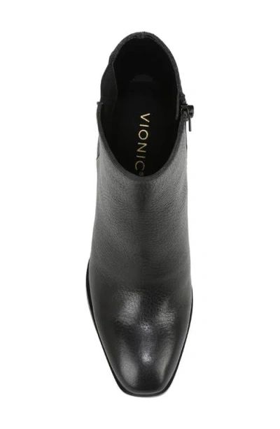 Vionic Vynn Plain Toe Bootie In Black