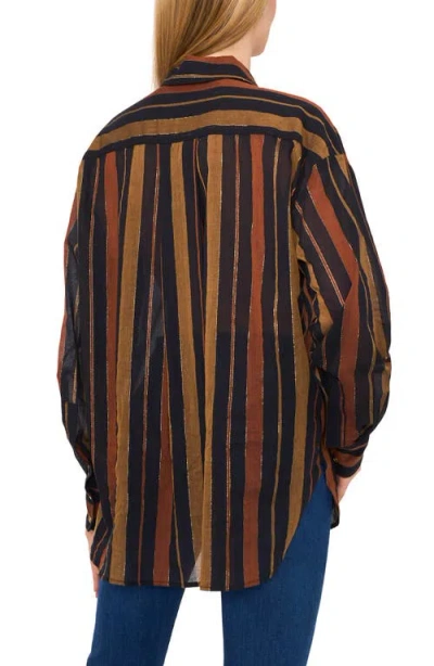 Ted Baker Stripe Oversize Button-up Shirt In Multi