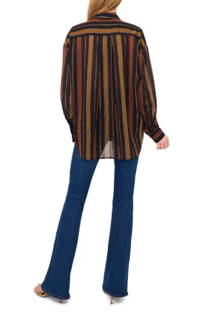 Ted Baker Stripe Oversize Button-up Shirt In Multi