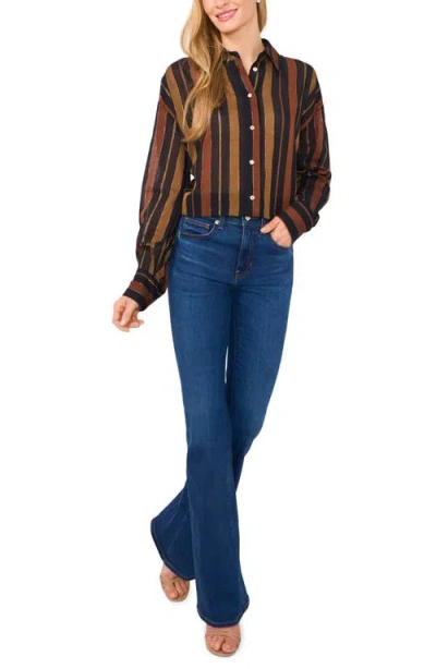 Ted Baker Stripe Oversize Button-up Shirt In Multi