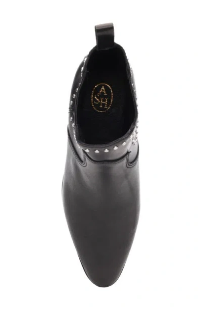 Ash Funk Studded Leather Boots In Black