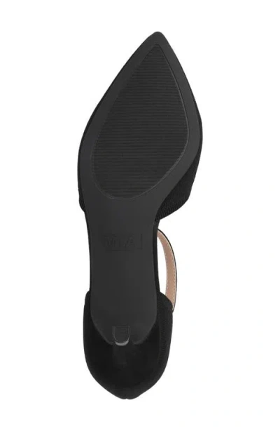 Mia Women's Bivi Knit D'orsay Buckled Ankle Strap Pumps In Black