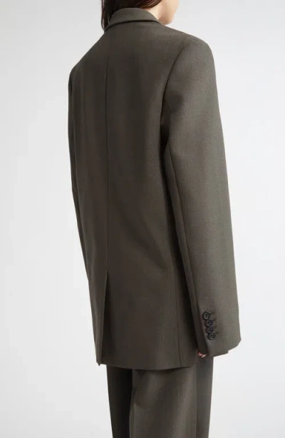 Totême Toteme Shield Wool Blend Blazer In Green