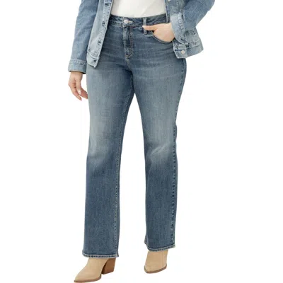 Silver Jeans Co. Plus Size Suki Mid Rise Curvy Fit Bootcut Jeans In Brown