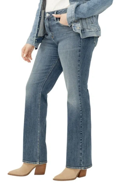 Silver Jeans Co. Plus Size Suki Mid Rise Curvy Fit Bootcut Jeans In Brown