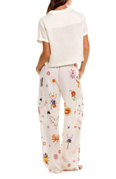 Agua Bendita Seraphine Ambar Linen Swim Cover-up Pants In White