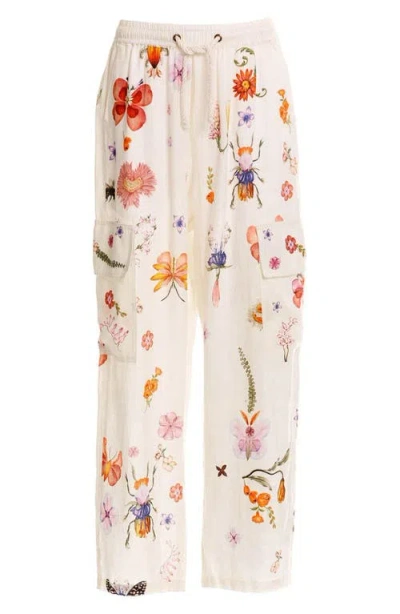 Agua Bendita Seraphine Ambar Linen Swim Cover-up Pants In White