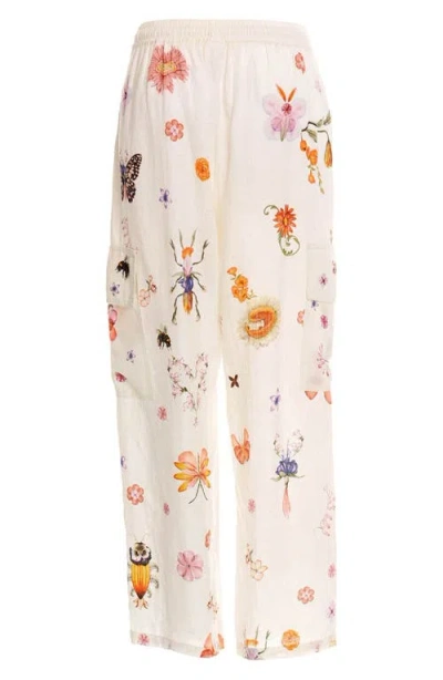 Agua Bendita Seraphine Ambar Linen Swim Cover-up Pants In White