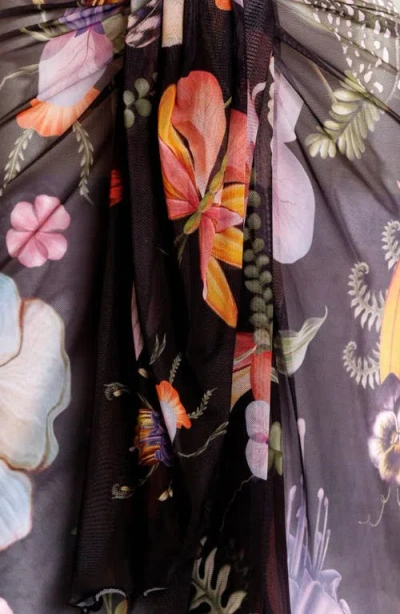 Agua Bendita Marine Ambar Mesh Pareo Swim Cover-up In Black