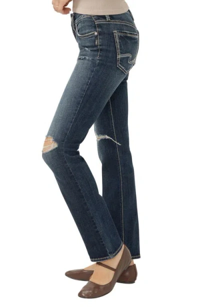 Silver Jeans Co. Women's Britt Low Rise Straight Jeans In Blue