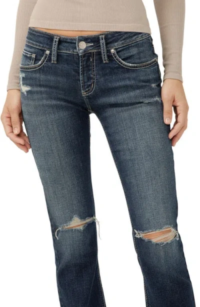 Silver Jeans Co. Women's Britt Low Rise Straight Jeans In Blue
