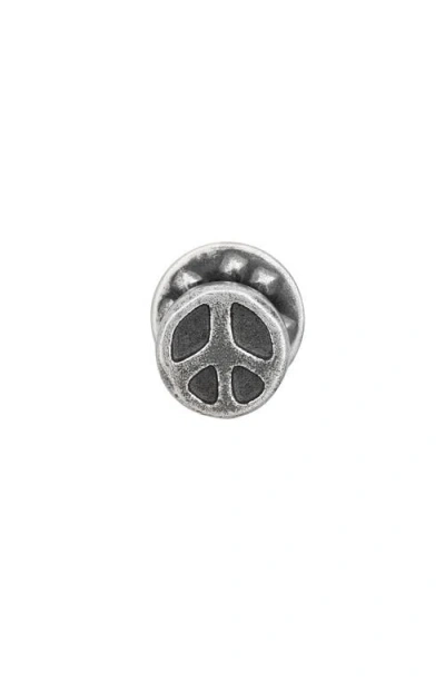John Varvatos Peace Sign Pin In Burgundy
