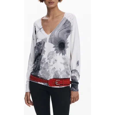 Desigual Mixed Print Sweatshirt In Multi
