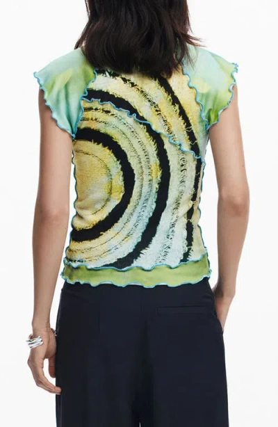 Desigual Lettuce Edge T-shirt In Multi