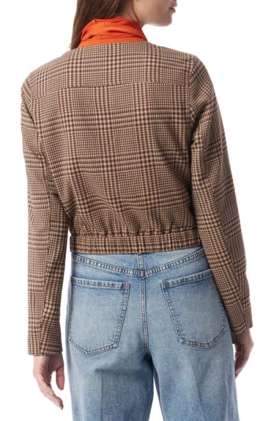 Do By Dee Ocleppo Lena Check Zip-up Jacket In Brown