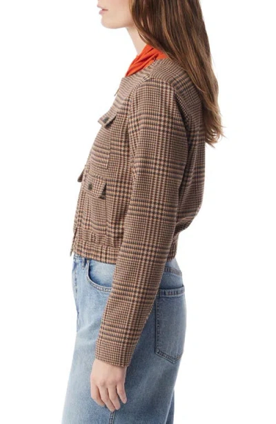 Do By Dee Ocleppo Lena Check Zip-up Jacket In Brown