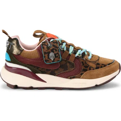 Kurt Geiger Kurt Runner Leopard-print Leather Sneakers In Multi